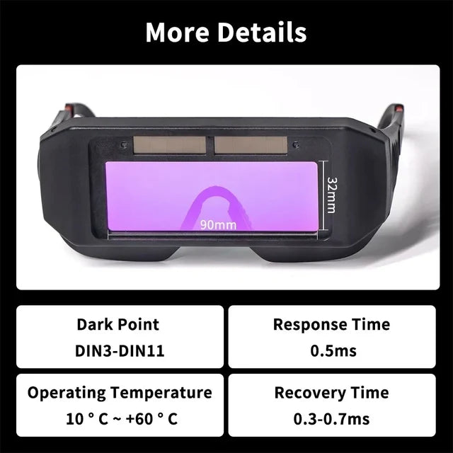 Ochelari Protecție Sudură cu Lentile LCD Auto-Intunecare