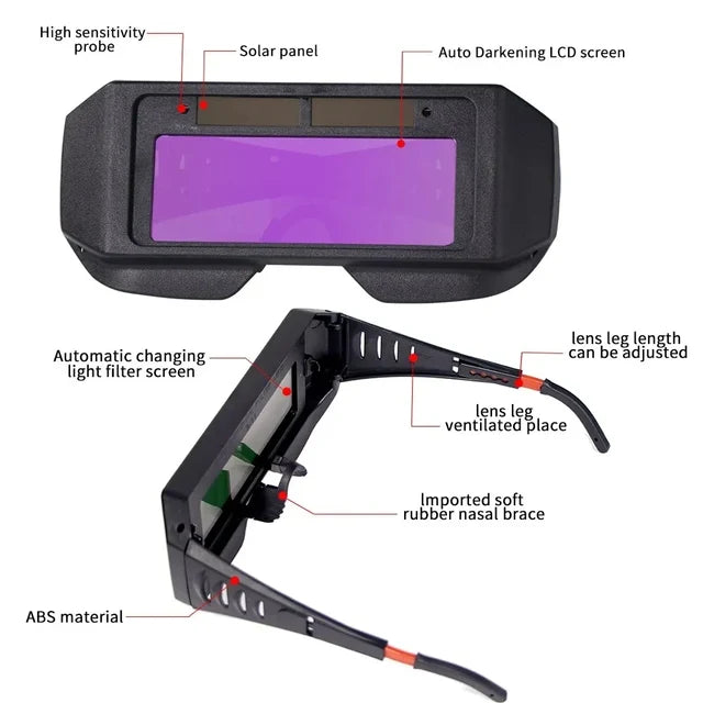 Ochelari Protecție Sudură cu Lentile LCD Auto-Intunecare