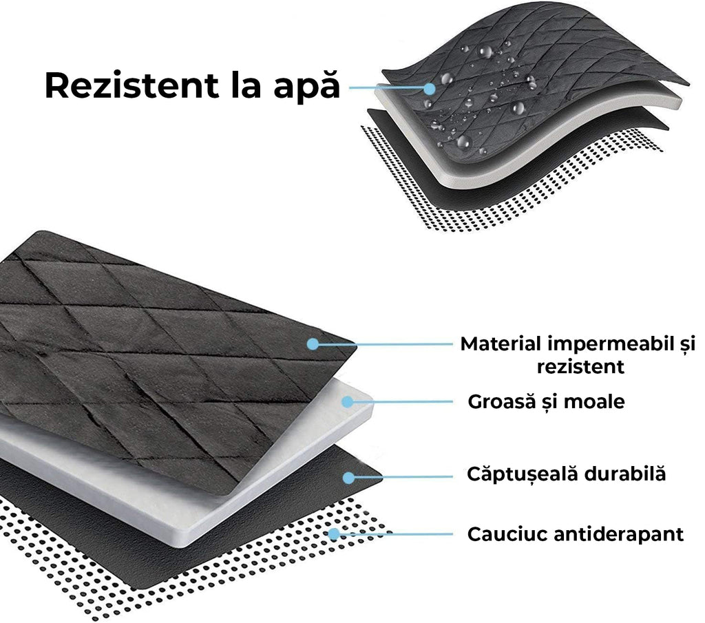 Husă Auto Protecție Bancheta Spate pentru Câini/Pisici, Impermeabilă, cu Fereastră Plasă, 137x147cm, Neagră