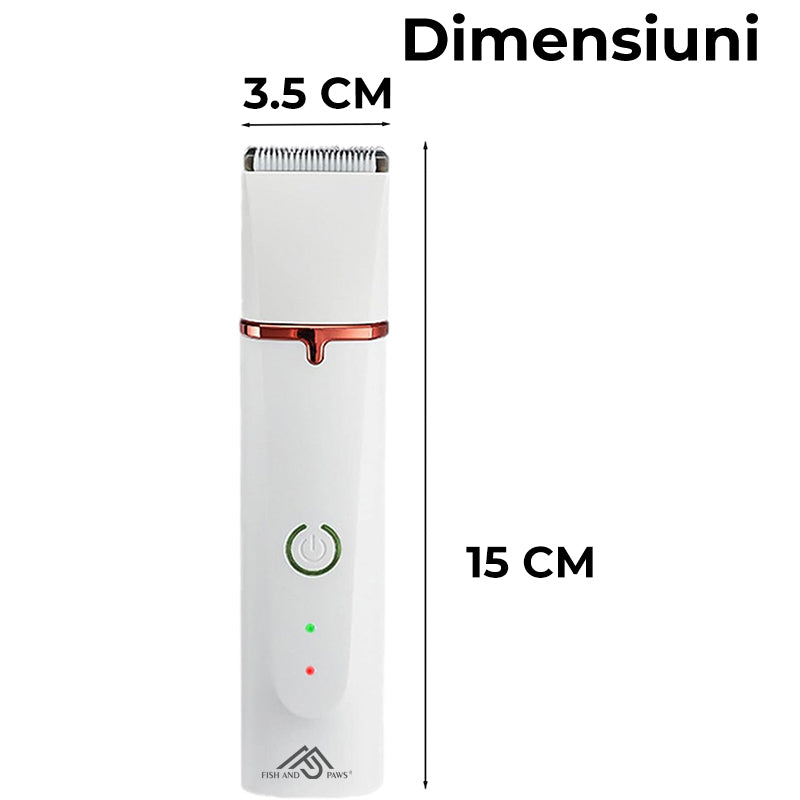 Trimmer Profesional Silențios pentru Câini și Pisici — Tunsoare de Salon, Acasă, Fără Stres