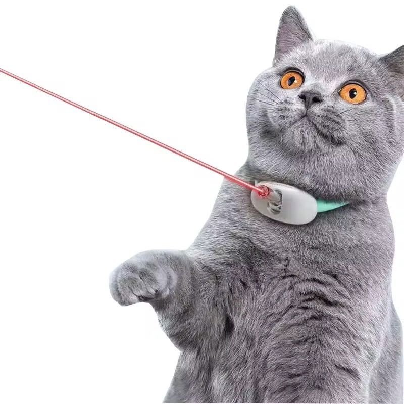 Jucărie Laser Automată pentru Pisici, Smart ALL FOR CATS — Se Poartă la Gât, Mâini Libere