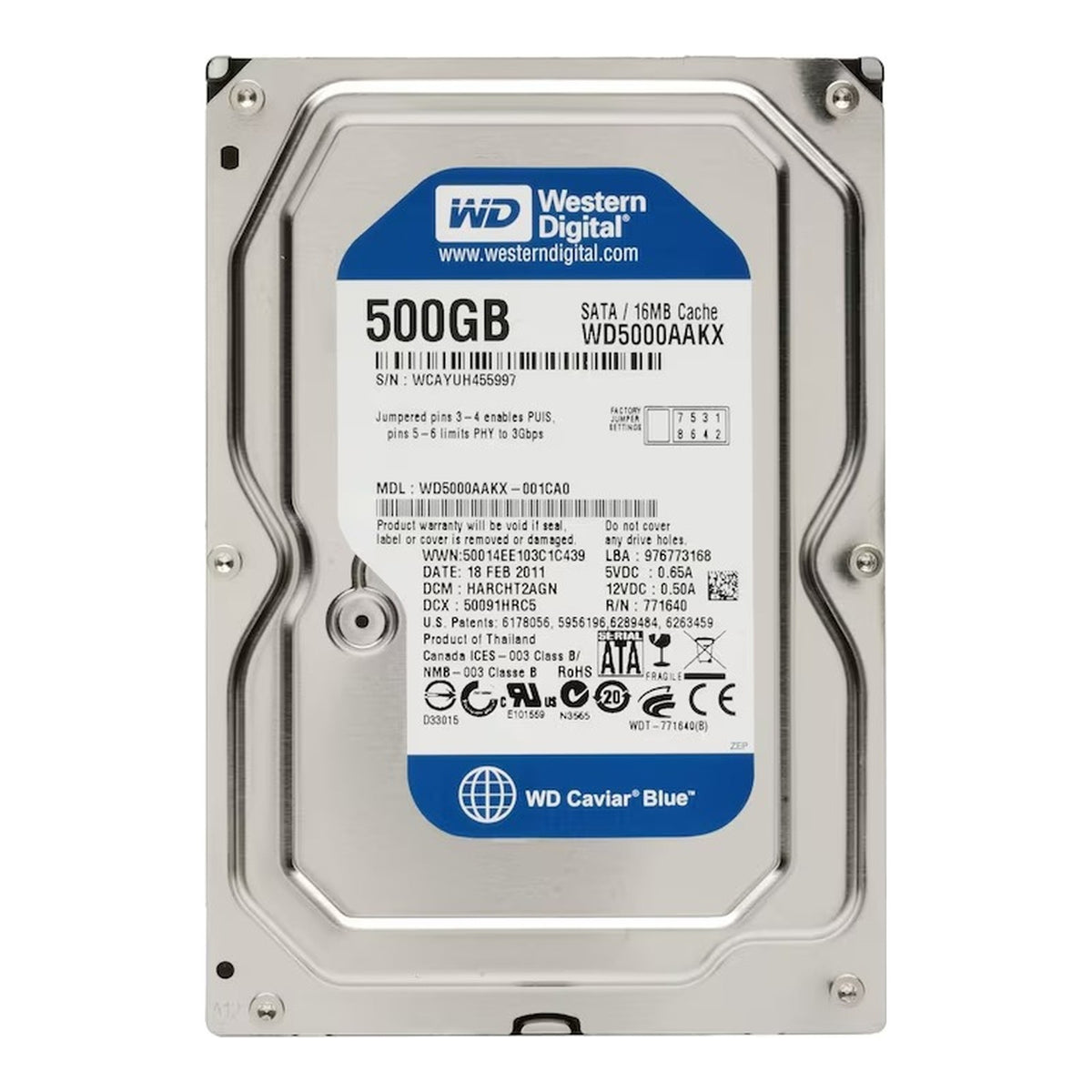 Hard disk Western Digital 500GB SATA III 7200 rpm, 3.5 inch