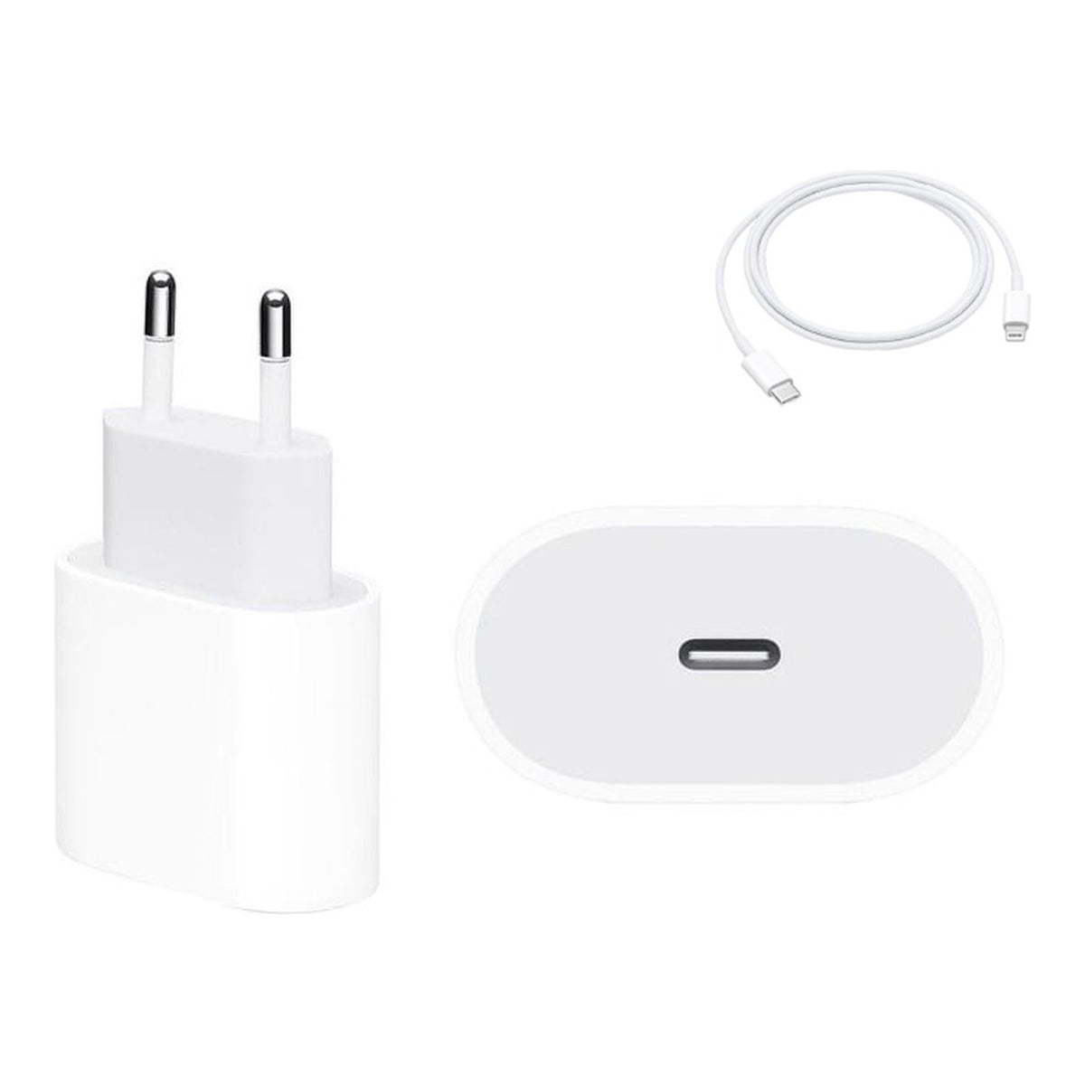 Incarcator rapid 20W USB-C + cablu Type-C – Lightning pentru iPhone