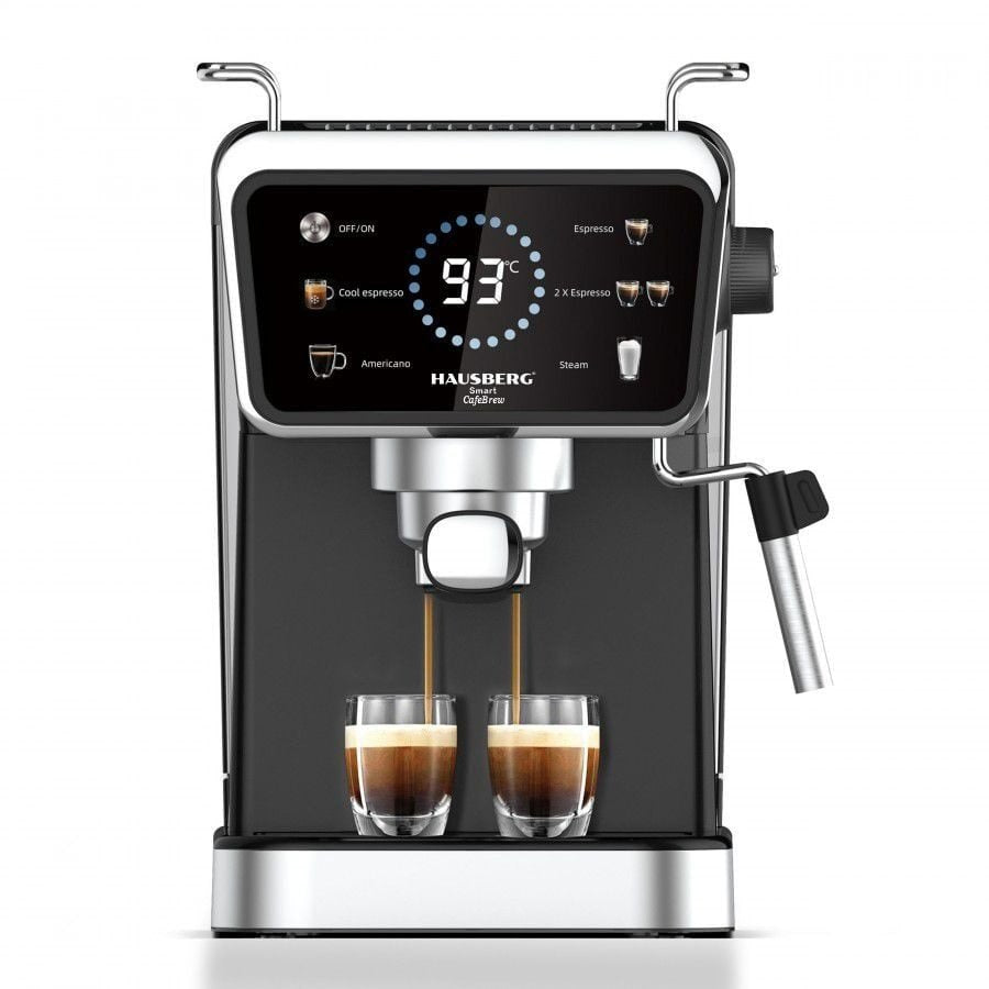 Espressor 2 in 1 HAUSBERG HB-3730IN, Hot & Cold, 20 bari, 1350 W, 1,5 L, Protectie la Supraincalzire