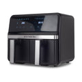 Friteuza dubla cu aer cald HAUSBERG HB-2373NG, 2200-2400W, capacitate 8.4L, termostat reglabil cu af
