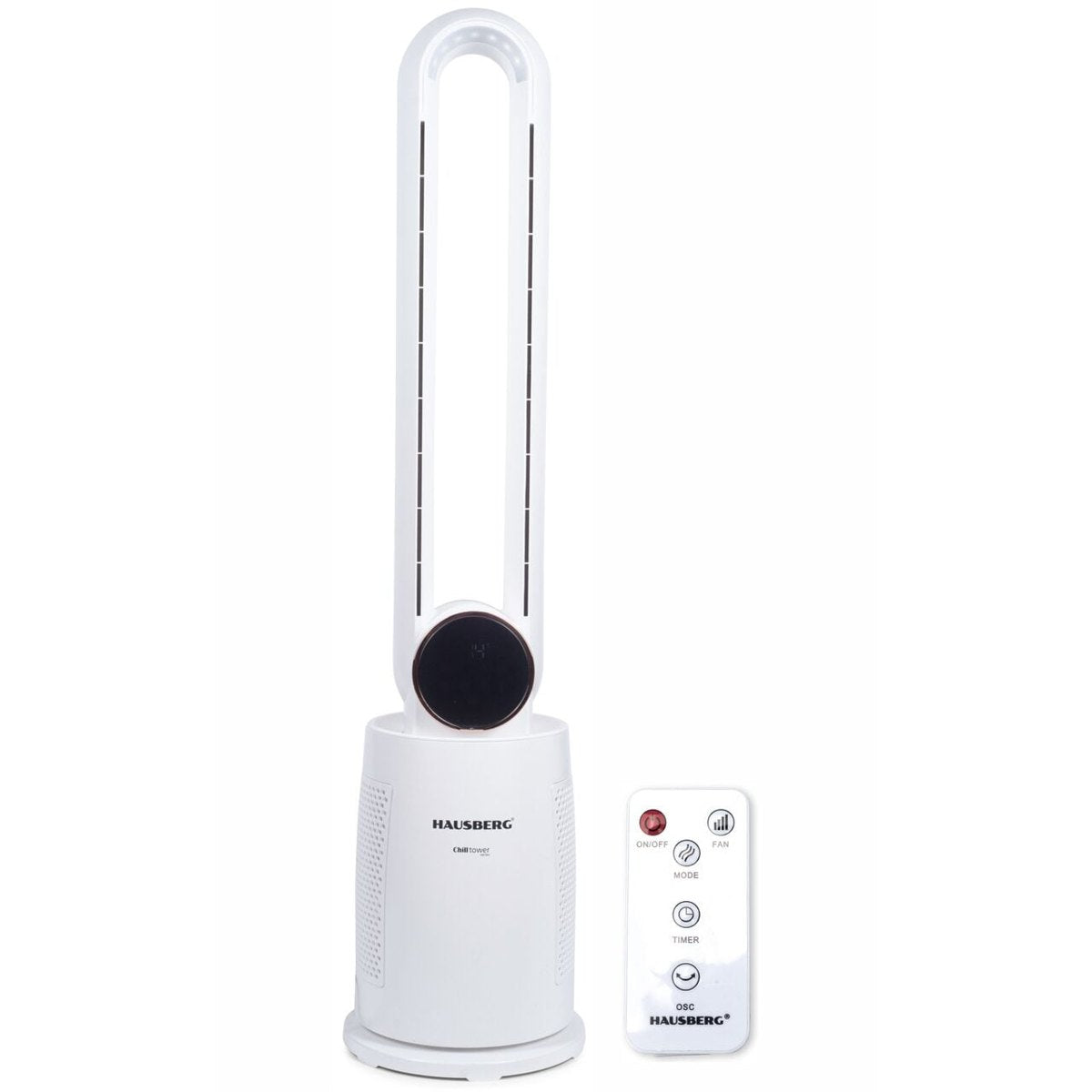 Ventilator turn digital Hausberg HB-5957AB, 65W, 12 viteze, 4 programe, ionizare negativa, temporiza