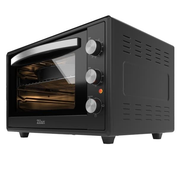 Cuptor electric, putere 2000W, capacitate 65L, 3 trepte de putere, timer, termostat, negru ZILAN