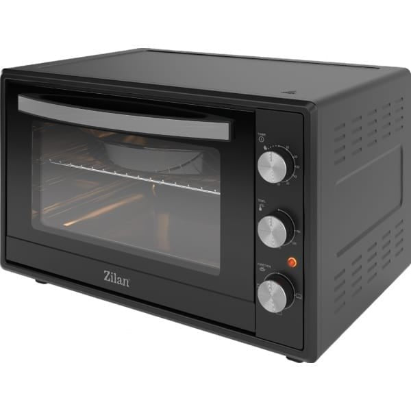 Cuptor electric, putere 2000W, capacitate 65L, 3 trepte de putere, timer, termostat, negru ZILAN