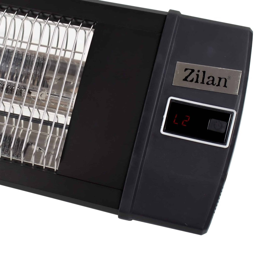 Radiator infrarosu cu fibra carbon Zilan, Putere 2000W, telecomanda inclusa