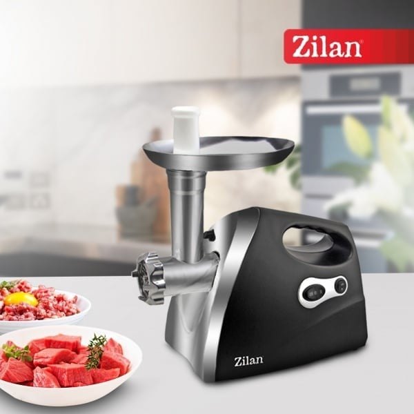 Masina de tocat Zilan, putere 1200W, tava si panou din inox, accesorii carnati