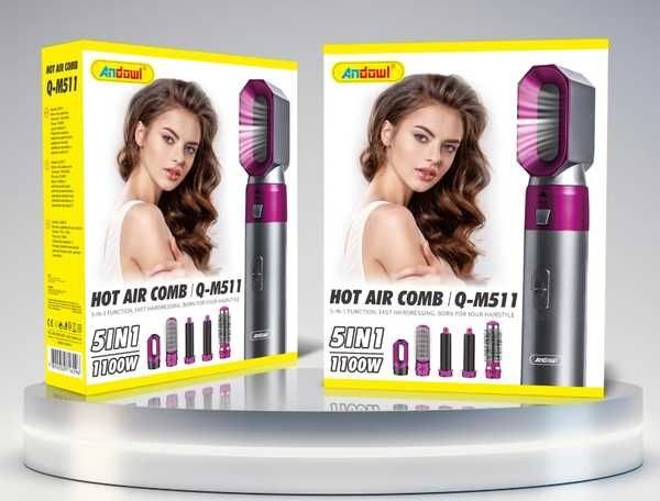 Perie electrica, 5in1, cu aer cald