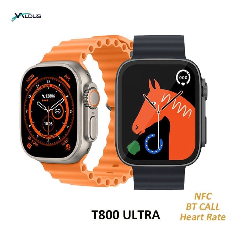 Ceas smartwatch, compatibil cu orice telefon, apel Bluetooth, incarcator wireless, alb / negru / por