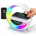 Lampa Smart LED, Lampa de Veghe si Ambientala, Incarcare Wireless, Ceas cu Alarma, Boxa Bluetooth, R