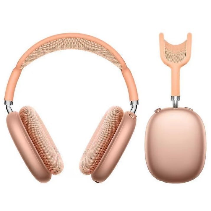 Casti Wireless Over Ear, Hoco W65 Plus, Noise cancelling, Bluetooth 5.4, Autonomie 45H, Portocaliu