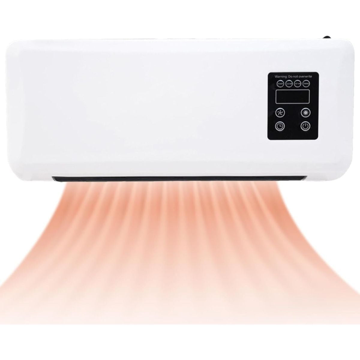 Aeroterma de Perete, 2000W, 42*18*12cm, Portabil, Termostat Electronic, Display LED, Timer, Alb/Negr