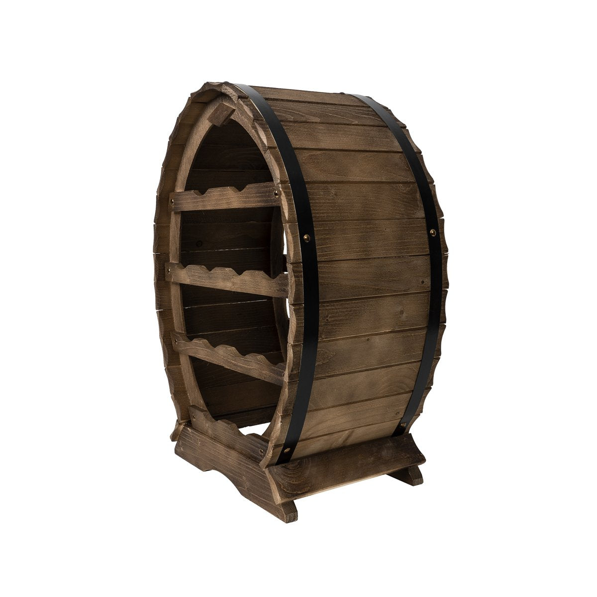 Suport 12 sticle de vin, din lemn de brad, inaltime 55cm