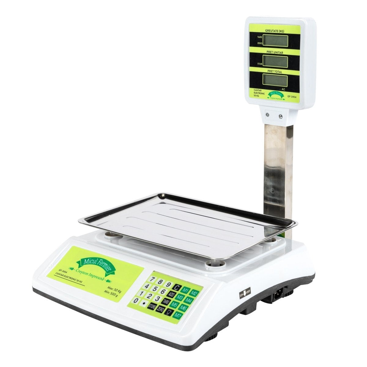 Cantar electronic, 50 kg afisaj dublu brat