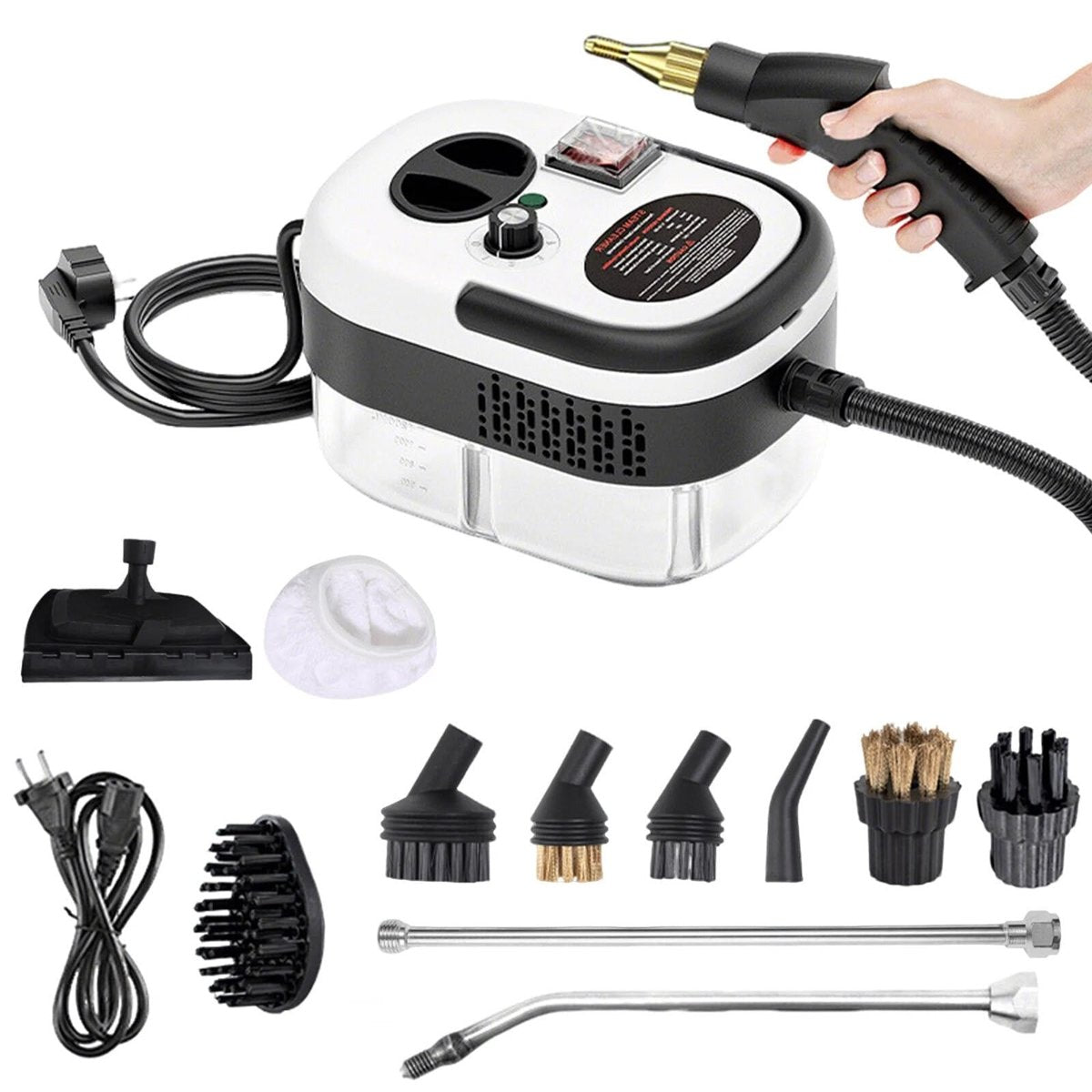 Aparat Curatat Aburi, 2500W, Rezervor 1200ml, 6 trepte, Alb
