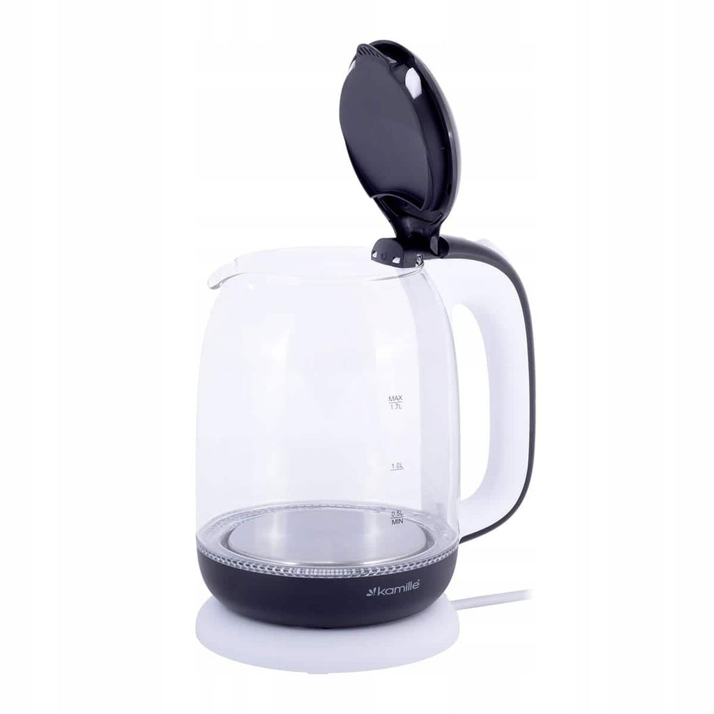 Fierbator electric, sticla/inox, 1.7 L, 2000 W, LED