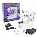 Mini masina de cusut electrica, cu pedala si alimentator, accesorii incluse