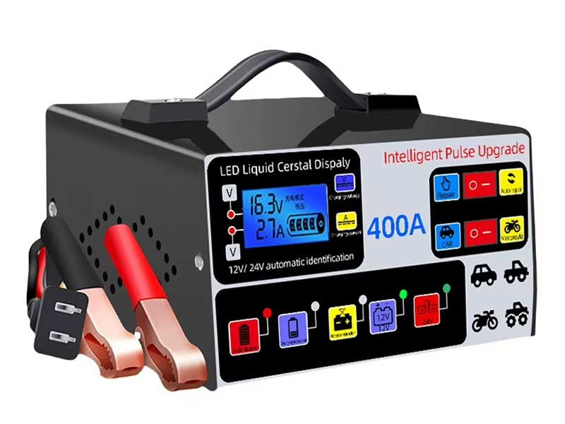 Redresor auto smart 12V/24V 8A cu afisaj, 6-200Ah, reparare baterie