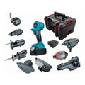 Set 10 unelte electrice pe acumulator 21V: bormasina, flex, drujba
