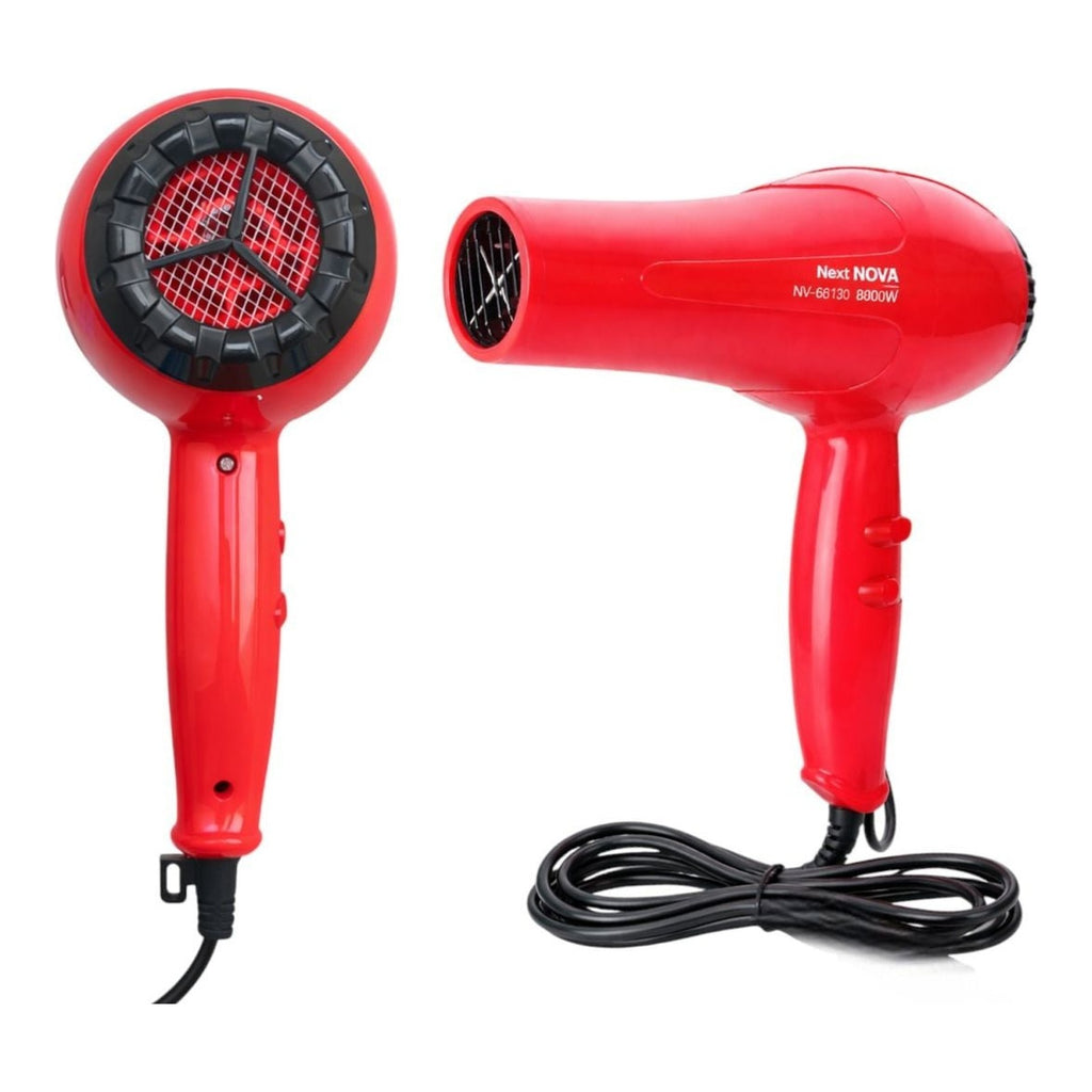 Uscator de par 1800W, 2 trepte viteza si temperatura, rosu, cu cutie