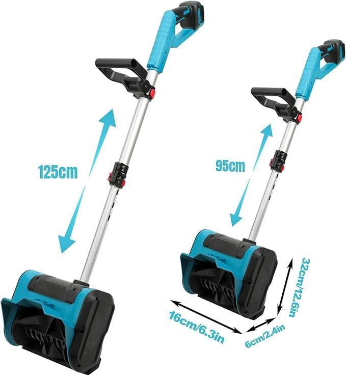 Lopata electrica de zapada cu 2 acumulatori, coada telescopica, latime 25 cm