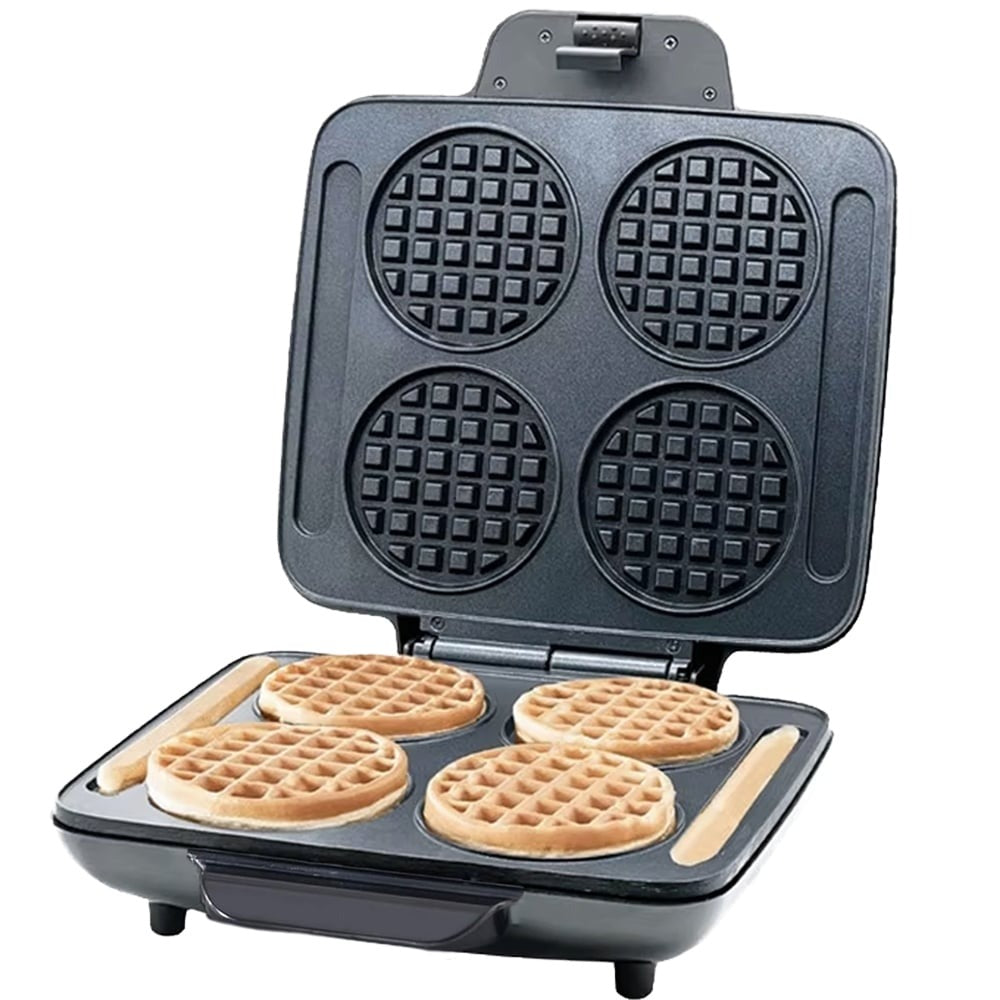Aparat de facut vafe si gofre, 4 bucati, 1200W, placi antiaderente
