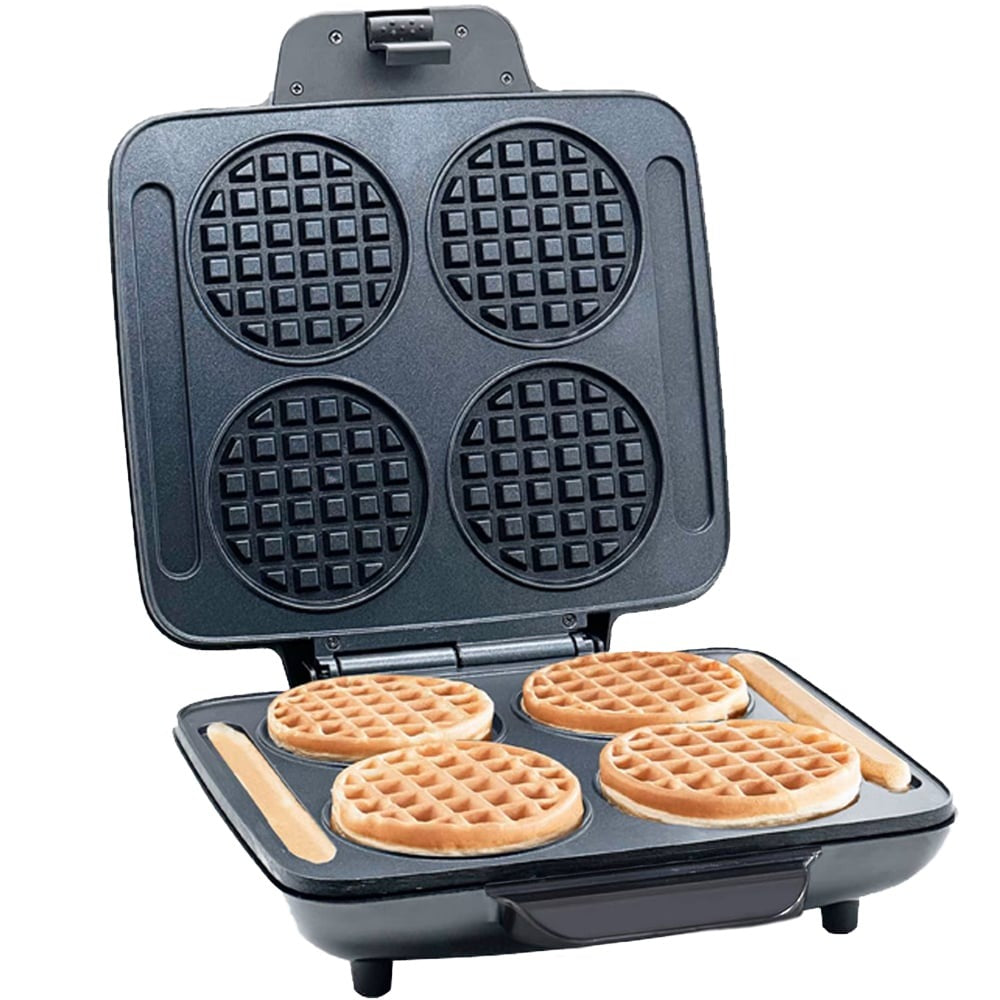 Aparat de facut vafe si gofre, 4 bucati, 1200W, placi antiaderente