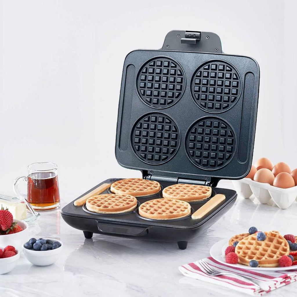 Aparat de facut vafe si gofre, 4 bucati, 1200W, placi antiaderente