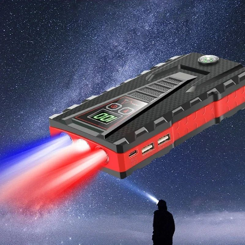 Starter auto portabil 12V 12000mAh, kit pornire baterie, cu cutie